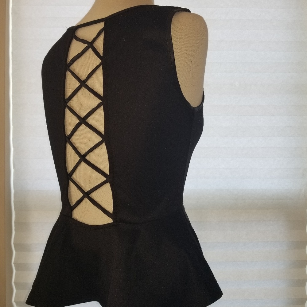 Black Peplum Top